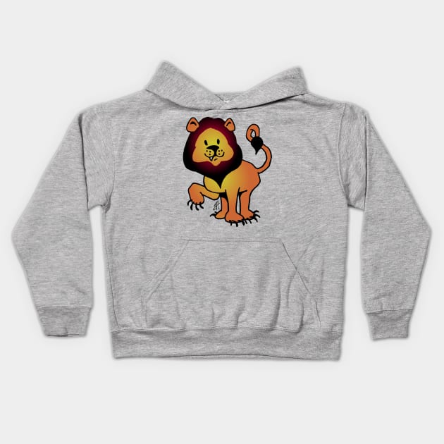 Lion Kids Hoodie by Cardvibes